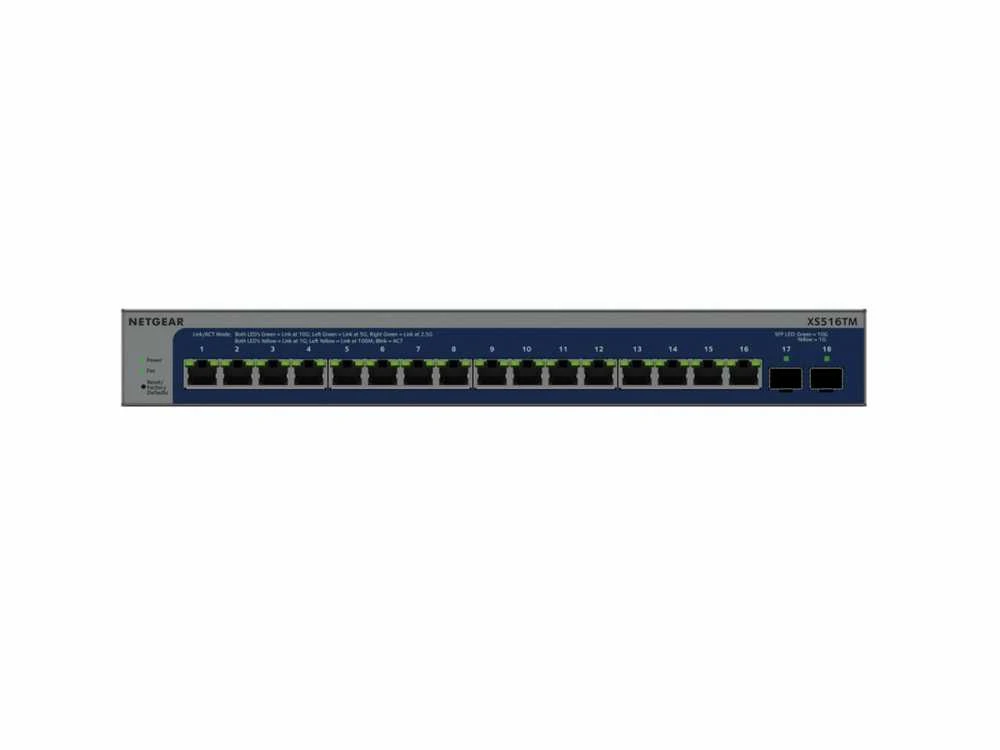 Šakotuvas NETGEAR XS516TM Managed L2/L3/L4 Pilkas