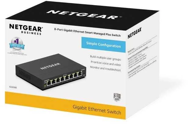 Šakotuvas Netgear GS308E 8-PORT PLUS SWITCH - UNMANAGED PLUS GIGABIT ETHERNET
