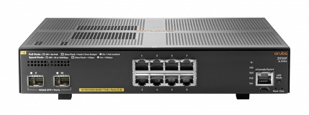 Šakotuvas Hewlett Packard (HP) Jungiklis HP Aruba 2930F 8G (JL258A)