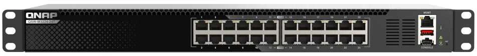 Šakotuvas QNAP QSW-M3224-24T jungiklis 24 prievadai 10GBASE-T lustas