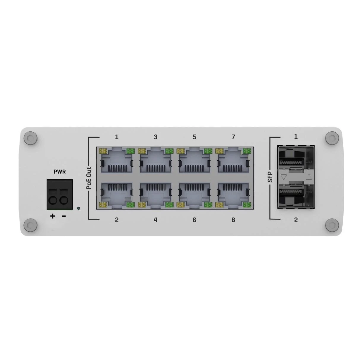 Teltonika | Ethernet komutatorius | TSW200 | Nevaldomas | Stalinis | Gigabito Ethernet (varinis) jungčių kiekis: 8 | 10 Gbps (RJ-45) jungčių kiekis: 0 | SFP jungčių kiekis: 2 | SFP+ jungčių kiekis: 0 | Combo jungčių kiekis: 0 | Maitinimo per Ethernet (PoE) jungčių kiekis: 8 | Maitinimo šaltinio tipas: Apsaugos klasė: IP30 | 24 mėn.