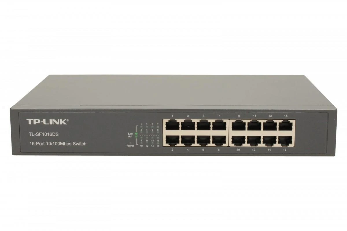 Šakotuvas TP-LINK 16port 10/100M Switch Plieninis dėklas