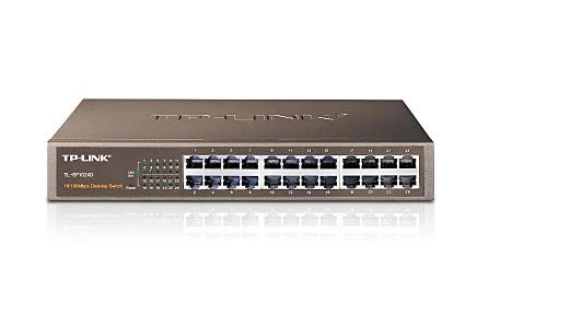 Šakotuvas TP-LINK 24port 10/100M Switch Plieninis dėklas