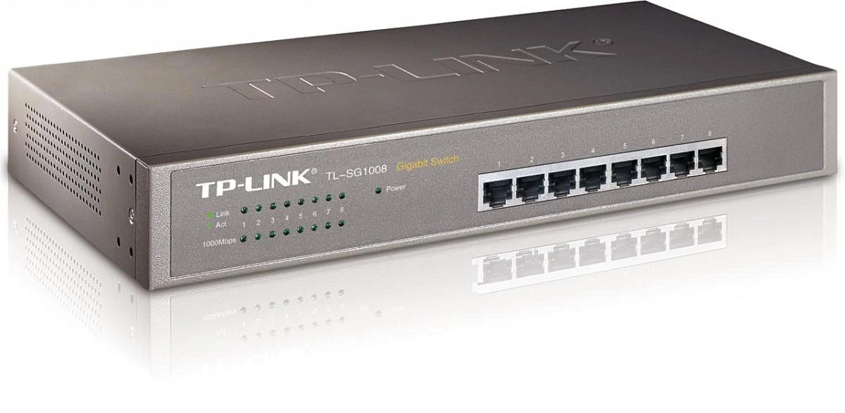 Šakotuvas TP-LINK | 8 prievadų Gigabit jungiklis | TL-SG1008 | Nevaldomas | Stalinis/montuojamas ant stovo
