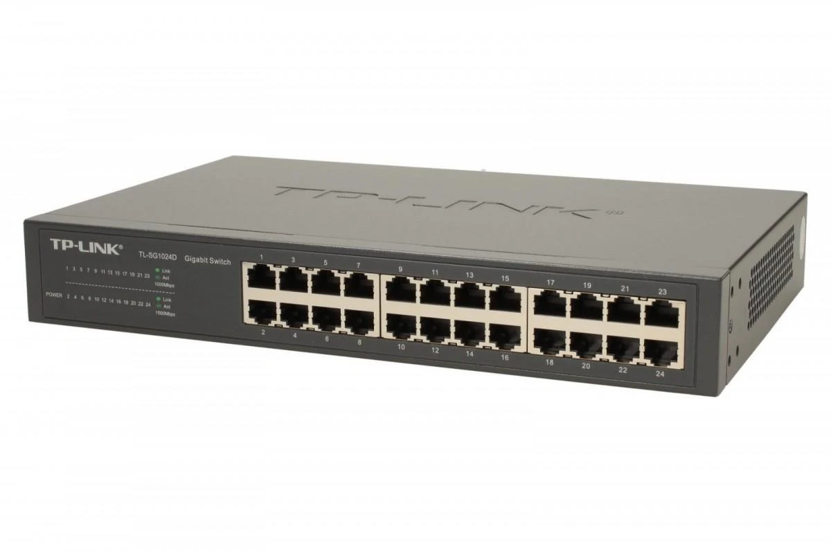 Šakotuvas TP-LINK 24 prievadų gigabito ECO komutatorius, 19 colių