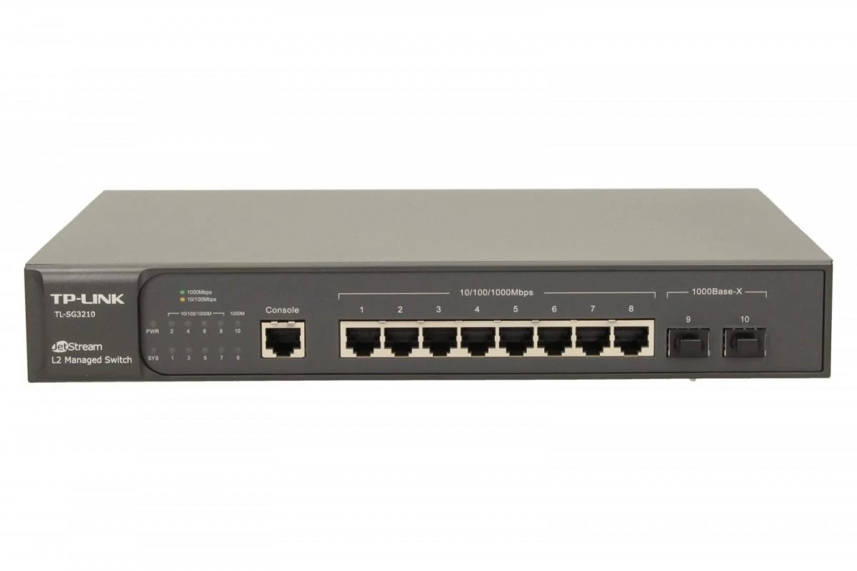 Tinklo Įranga - TP-LINK SG3210 8-Port 1Gbps L2+ L3 Jungiklis
