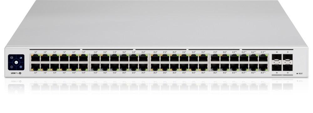 Maršrutizatorius UBIQUITI USW-Pro-24-POE UniFi komutatorius, 24 x 400 W, 24 gigabito RJ45 prievadai, 2 SFP+ prievadai, PoE++