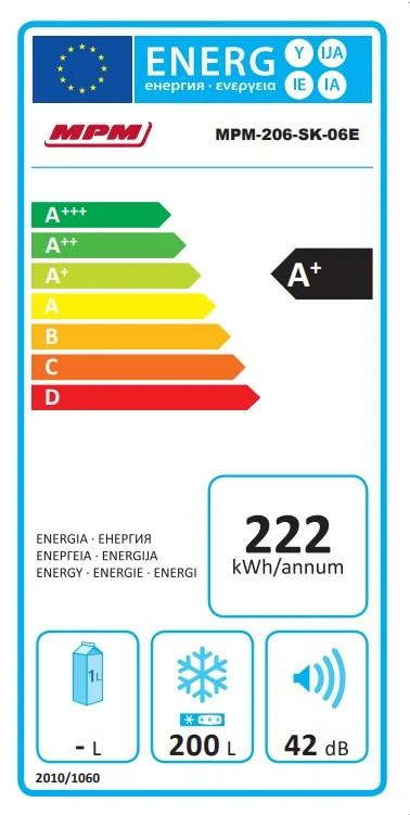 Šaldiklis MPM-206-SK-06E