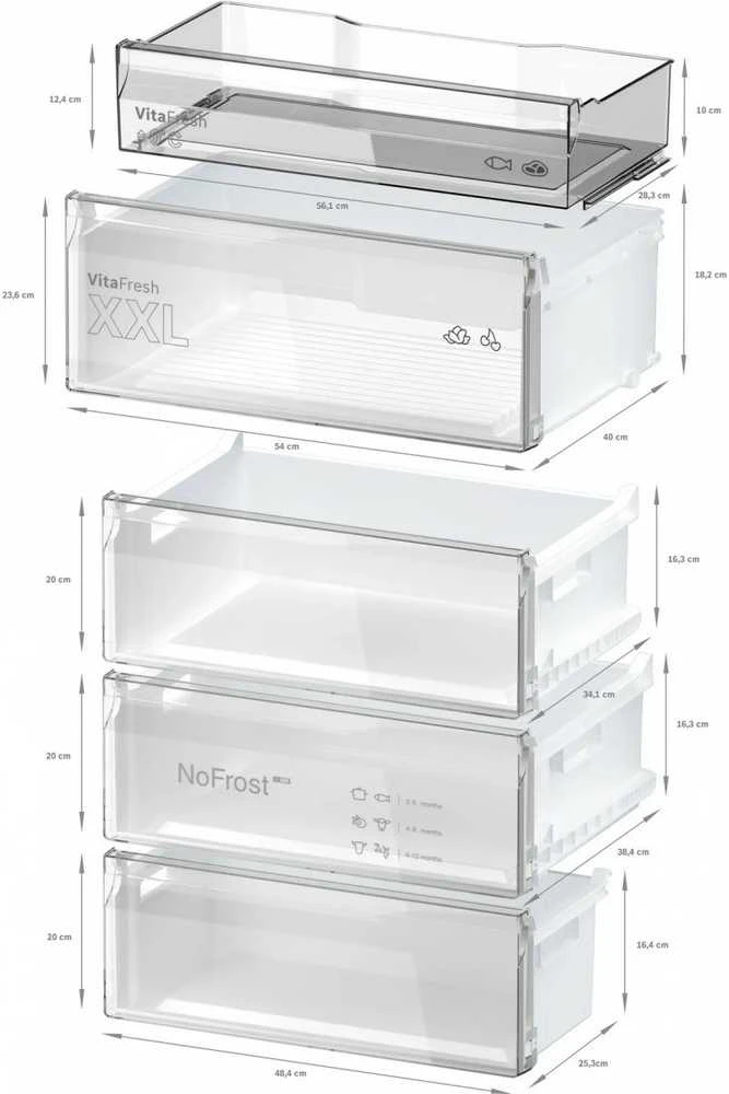 Bosch Serie 4 KGN49OCAF laisvai pastatomas šaldytuvas, 311 l, antracito spalvos