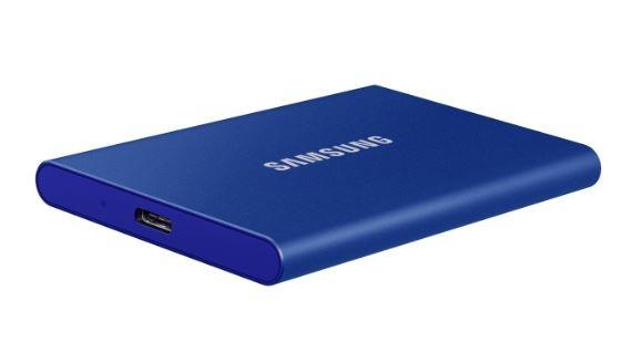 Išorinis kietasis diskas SSD SAMSUNG|T7/1TB/USB 3.2/Rašymo greitis 1000 MBytes/sec/Skaitymo greitis 1050 MBytes/sec/MU-PC1T0H/WW aprašymas - Prekės nuotrauka