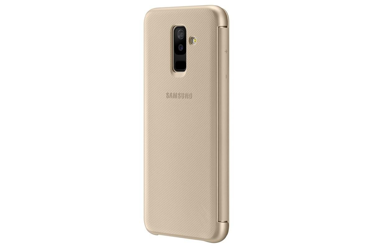 Samsung Galaxy A6+ (2018) dėklas - piniginė (Auksinis) WA605CFE