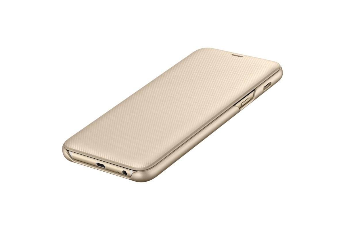 Samsung Galaxy A6+ (2018) dėklas - piniginė (Auksinis) WA605CFE