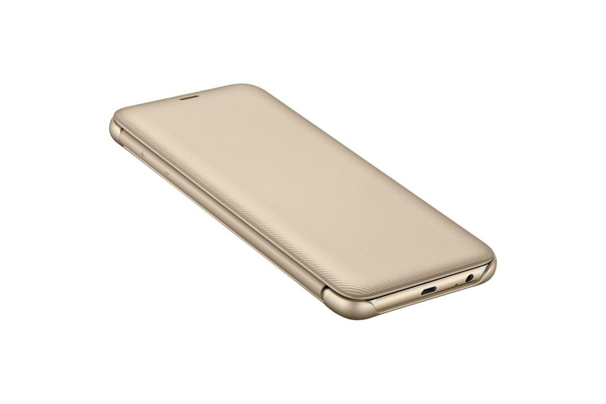 Samsung Galaxy A6+ (2018) dėklas - piniginė (Auksinis) WA605CFE