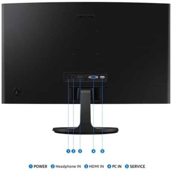 Monitorius Samsung | LS27D360GAUXEN | 27 " | VA | FHD | 16:9 | 100 Hz | 4 ms | 1920 x 1080 pikselių | 250 cd/m² | HDMI jungtys quantity 1 | Juodas