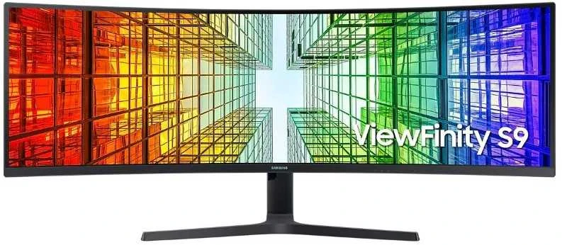 Monitorius - Samsung ViewFinity S9 S49C950UAU 49", Lenktas, Dual QHD, KVM, Juodas