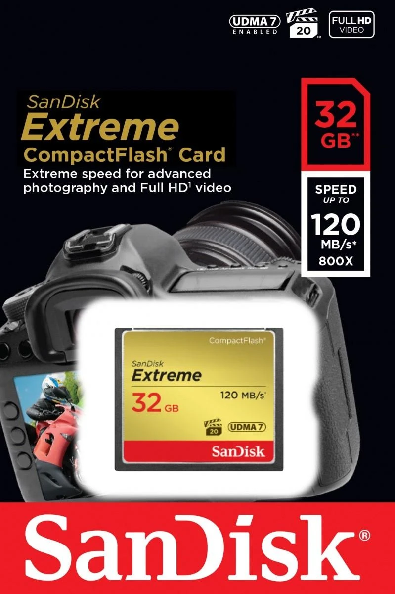 Atminties kortelė CF SanDisk Extreme 32GB SDCFXSB-032G-G46