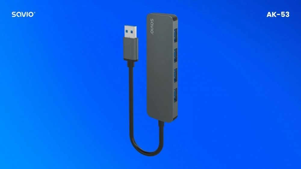 Port Savio AK-53 4 prievadų USB 3.1 Gen 1