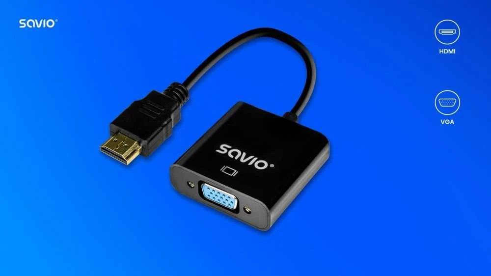 Savio Adapteris HDMI-VGA AK-75