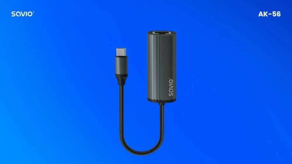 Savio AK-56 USB-C į RJ45 adapteris