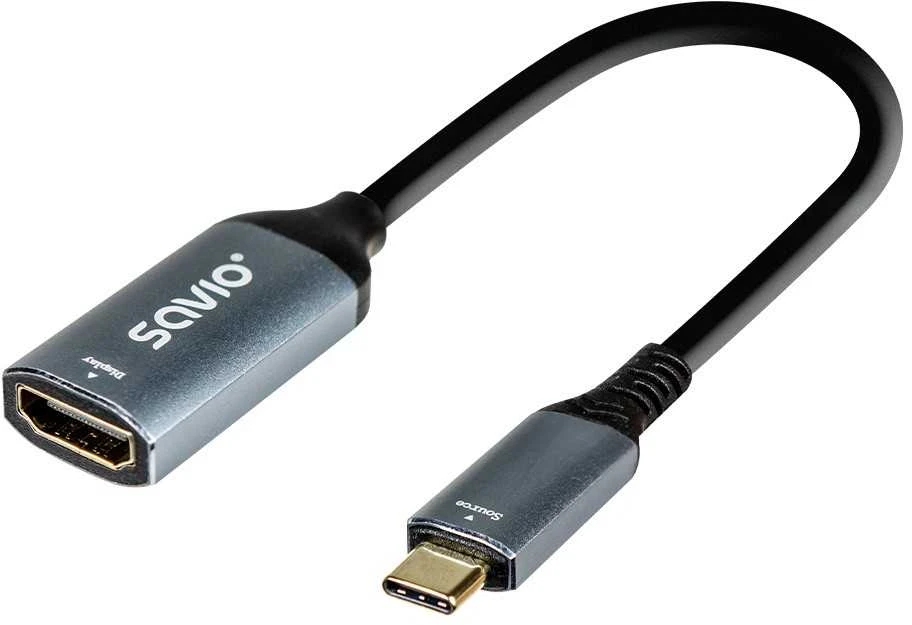 Savio USB-C į HDMI adapteris su aliuminio korpusu