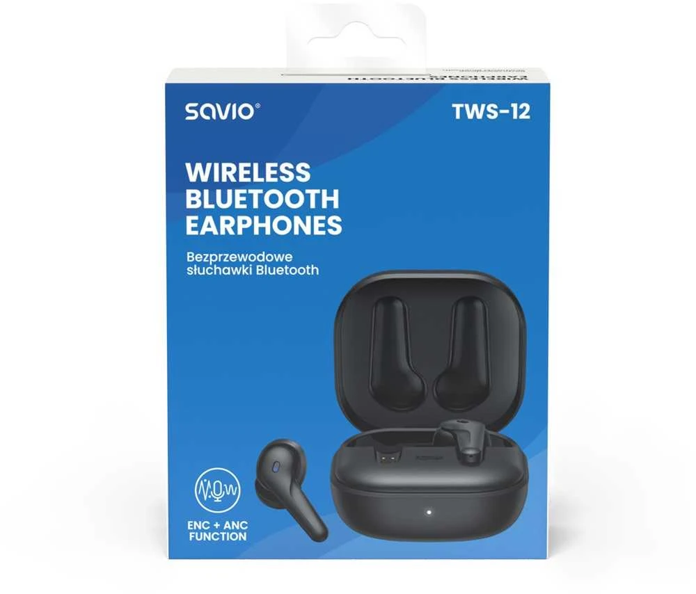 Belaidės Ausinės - Savio Bluetooth 5.3 TWS-12