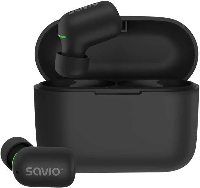 Belaidės Ausinės - Savio TWS-09 IPX5, Juodos