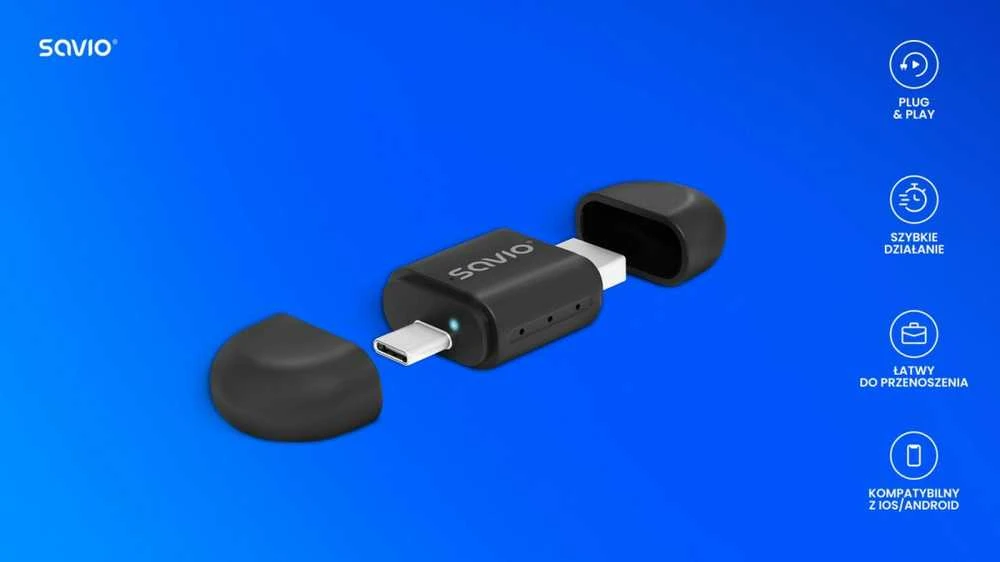 Savio Adapteris belaidis CarPlay & Android Auto TR-17