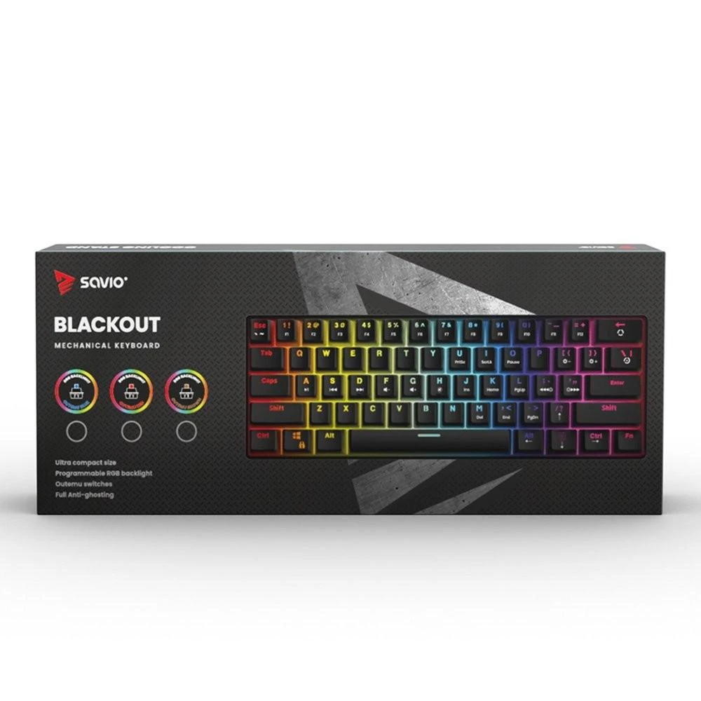 Savio Blackout Outemu Brown mechaninė klaviatūra