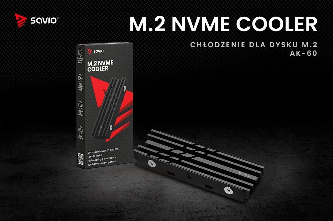 SAVIO AK-60 M.2 SSD aušintuvas su pakuote