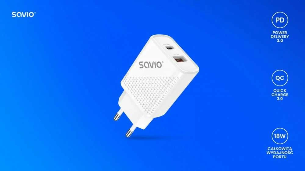 USB Įkroviklis - Savio La-04 Greitas Įkrovimas 3.0