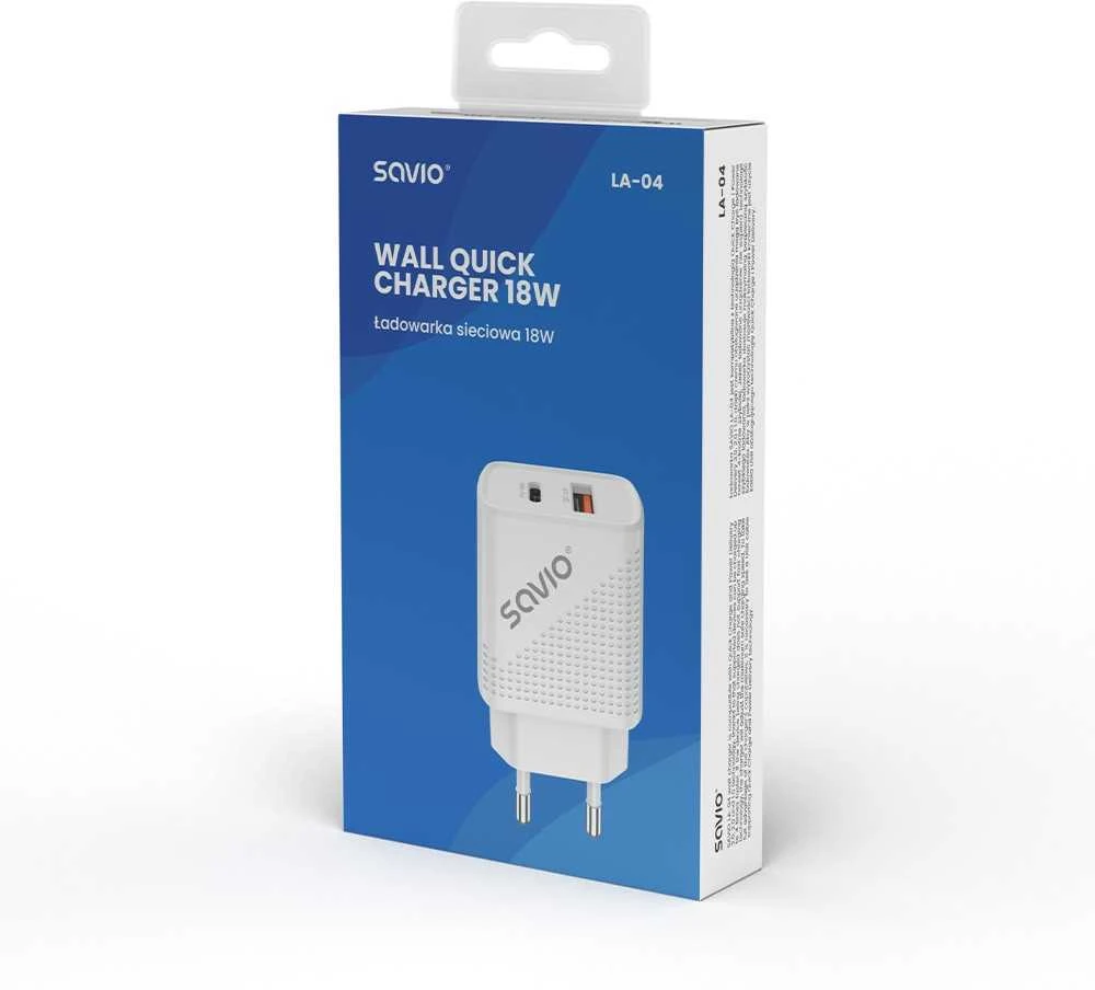 USB Įkroviklis - Savio La-04 Greitas Įkrovimas 3.0