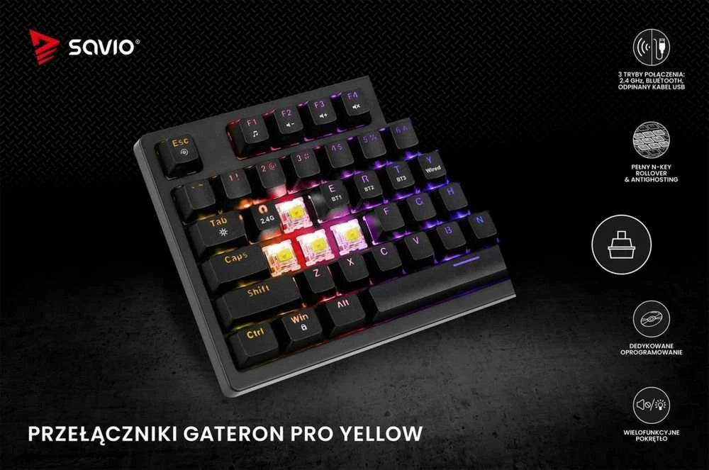 Mechaninė klaviatūra - Savio Phenix Gateron Raudona Pro