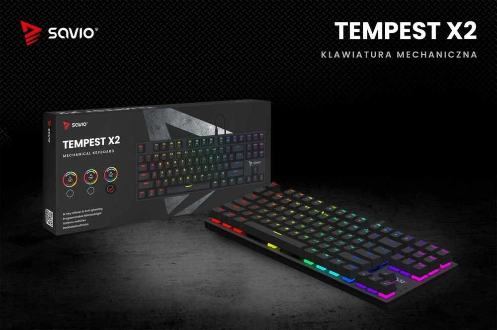 Klaviatūra - Savio Tempest X2, Outemu Mėlyna