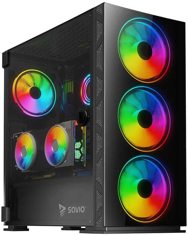 „Savio Prime X1“ ARGB stiklo dėklas (SAVGC-PRIMEX1)