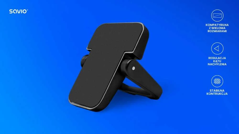 Laikiklis Savio PB-04 Stopki do laptopa, juoda