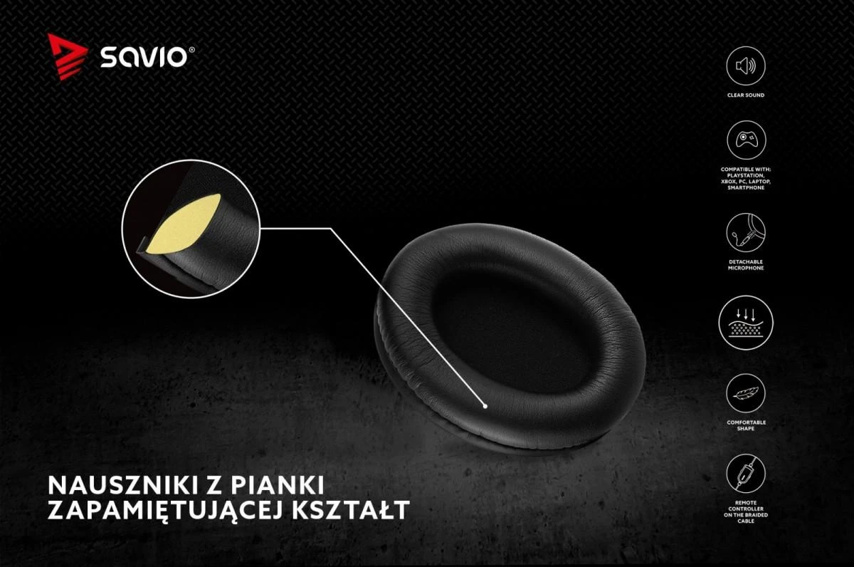 Ausinės Savio Stratus juoda