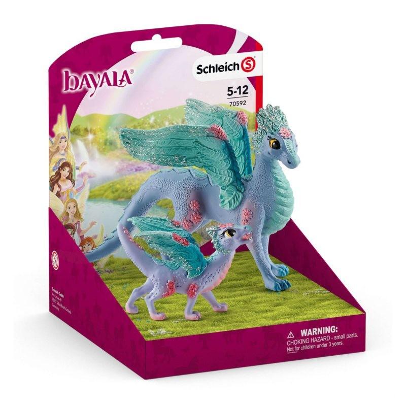 Schleich figūrėlė BAYALA Žiedų drakonė su jaunikliu