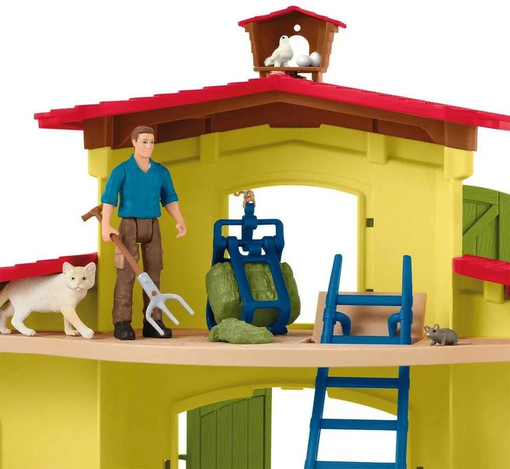 SCHLEICH FARM WORLD Didelis tvartas su gyvūnais ir priedais