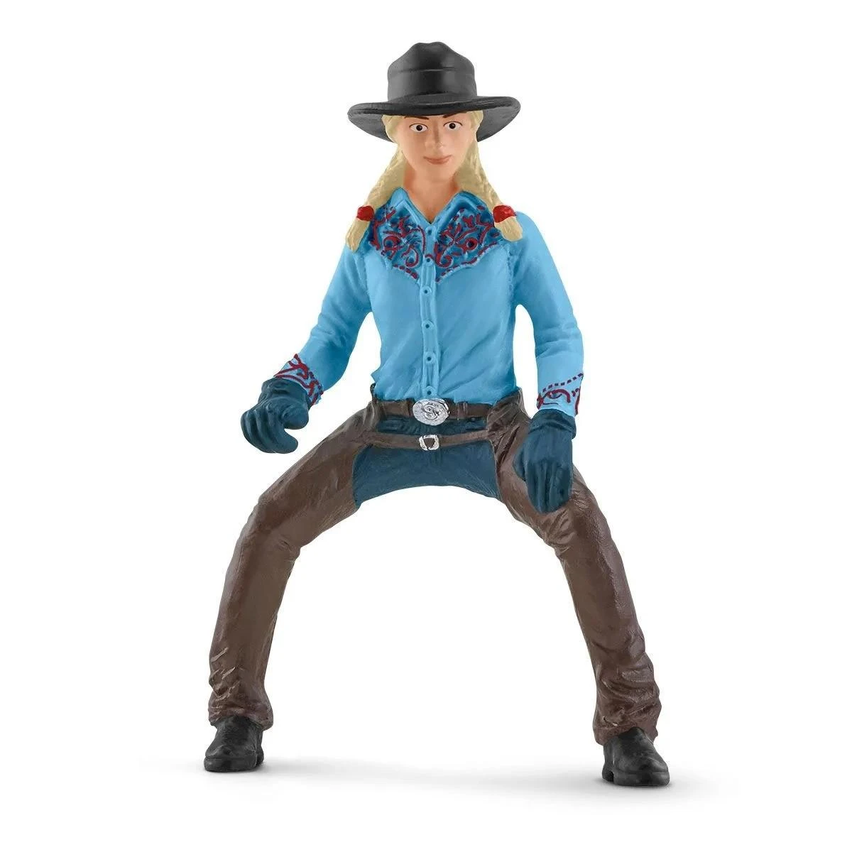 SCHLEICH „Naminiai gyvūnai“ Rinkinys - Raitelė ant žirgo su veršiuku