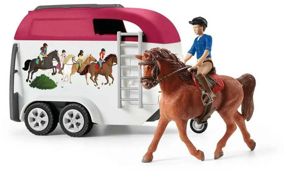 SCHLEICH HORSE CLUB Nuotykis keliaujant automobiliu su priekaba arkliams