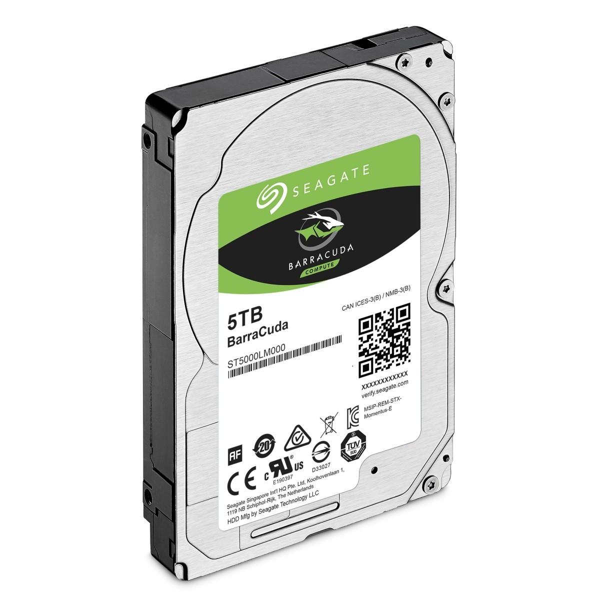 „Seagate Barracuda ST5000LM000“ vidinis kietasis diskas, 2,5 colio, 5000 GB, Serial ATA III