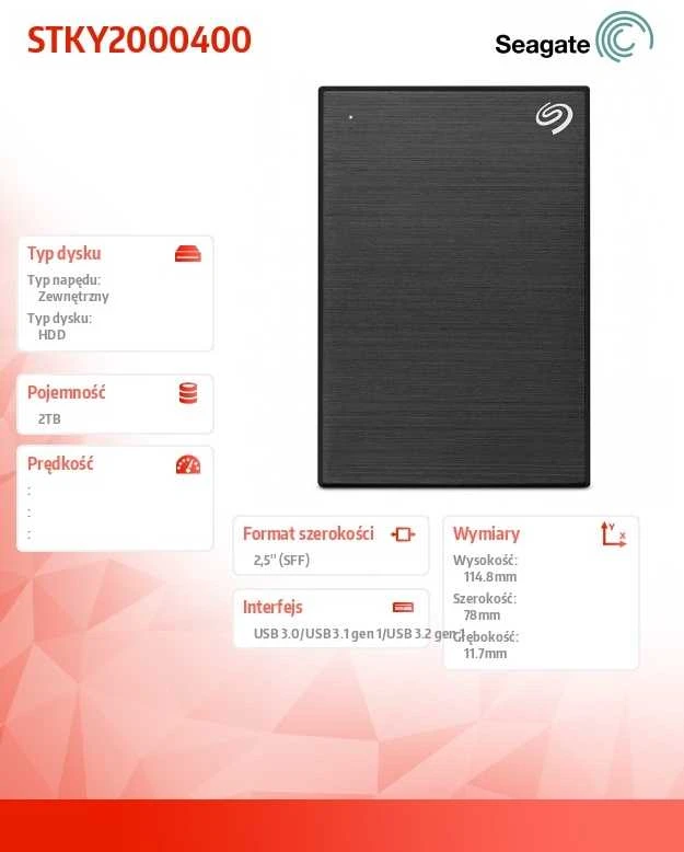 Seagate One Touch Išorinis kietasis diskas 2 TB Micro-USB B 3.2 Gen 1 (3.1 Gen 1) Juodas