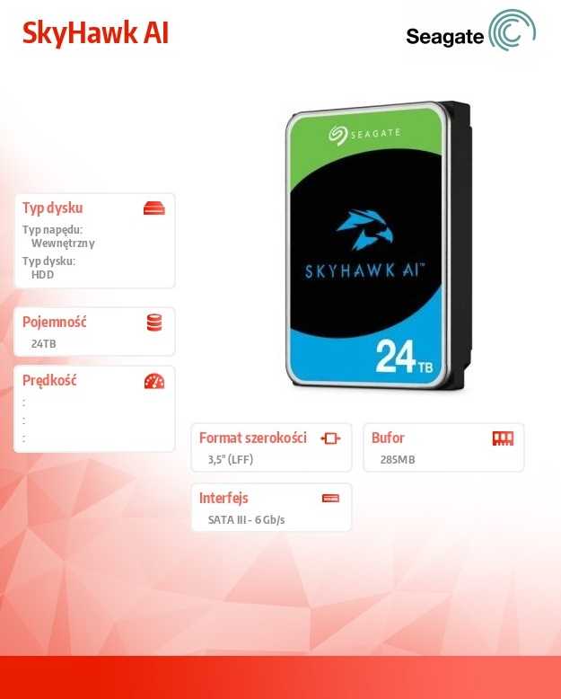 HDD vidinis kietasis diskas Seagate SkyHawk ST24000VE002