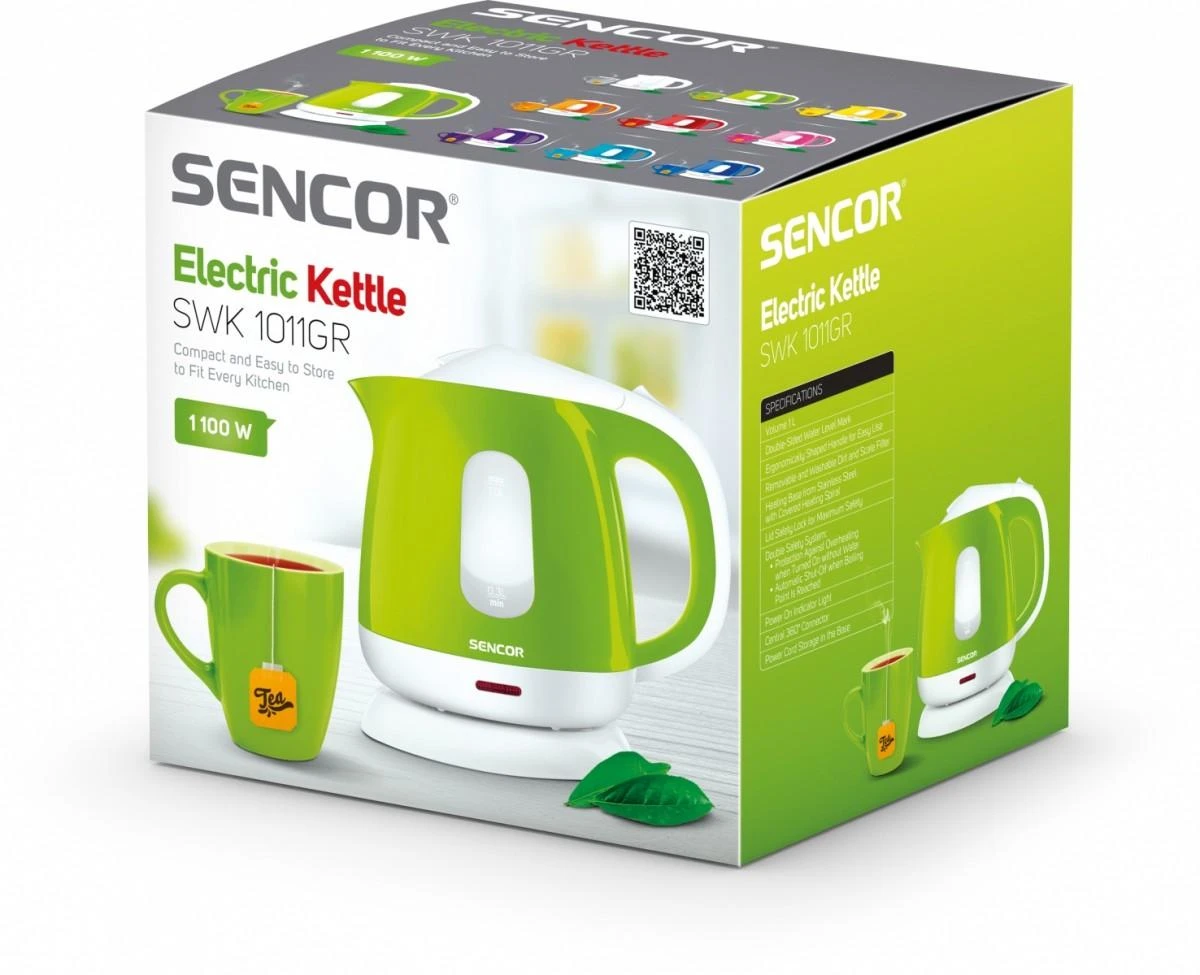 Elektrinis virdulys 1.0L Sencor žalias SWK1011GR