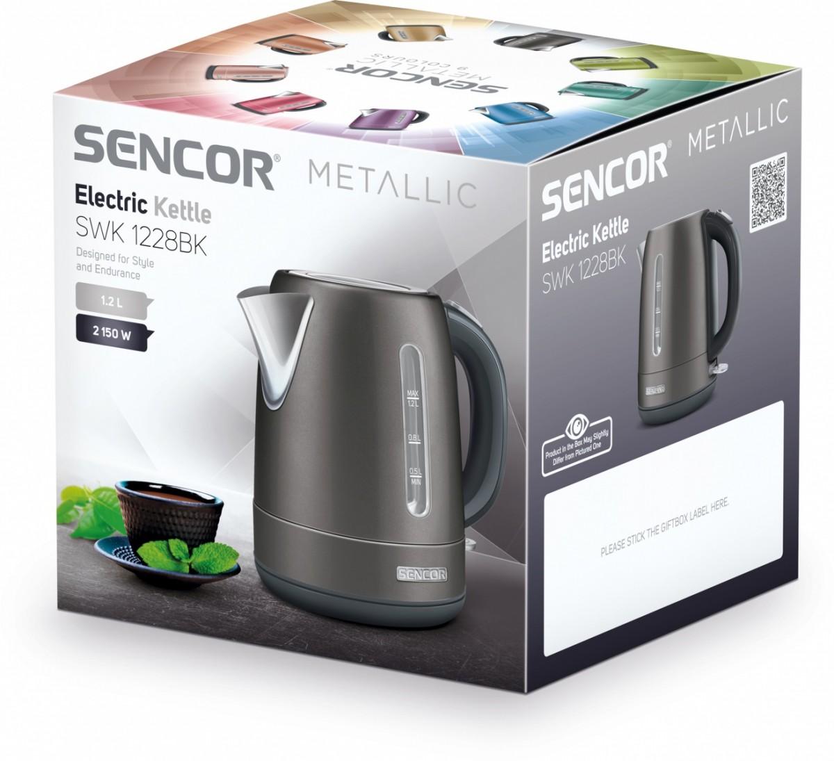 Sencor elektrinis virdulys 1,2l nerūdijančio plieno