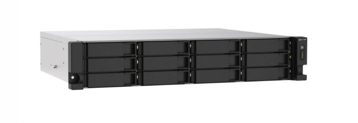 QNAP TS-1273AU-RP-8G NAS/storage serveris Rack (2U) Ryzen Embedded V1500B 8 GB DDR4 0 TB QNAP QTS Aliuminio, Juodas