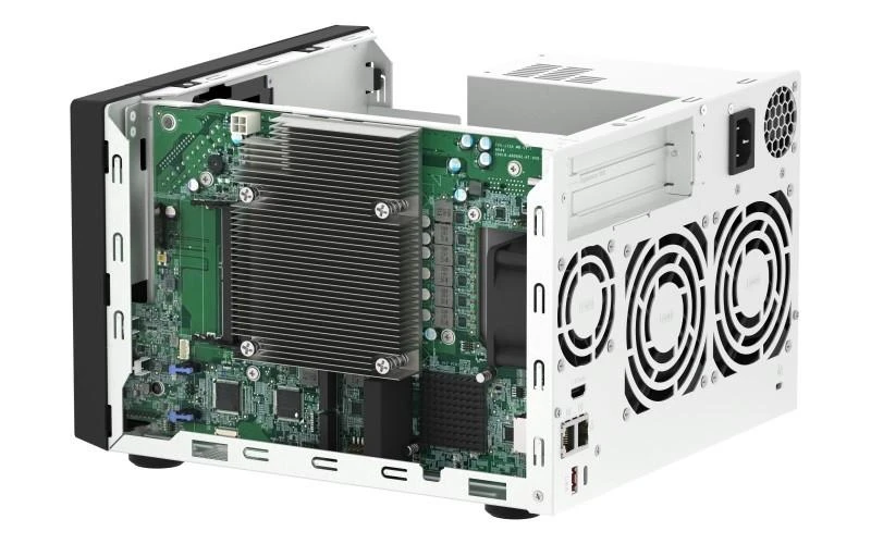 Serveris QNAP TVS-h674 NAS bokštas Intel® Core™ i3 i3-12100 16GB DDR4 QuTS Hero Juodas