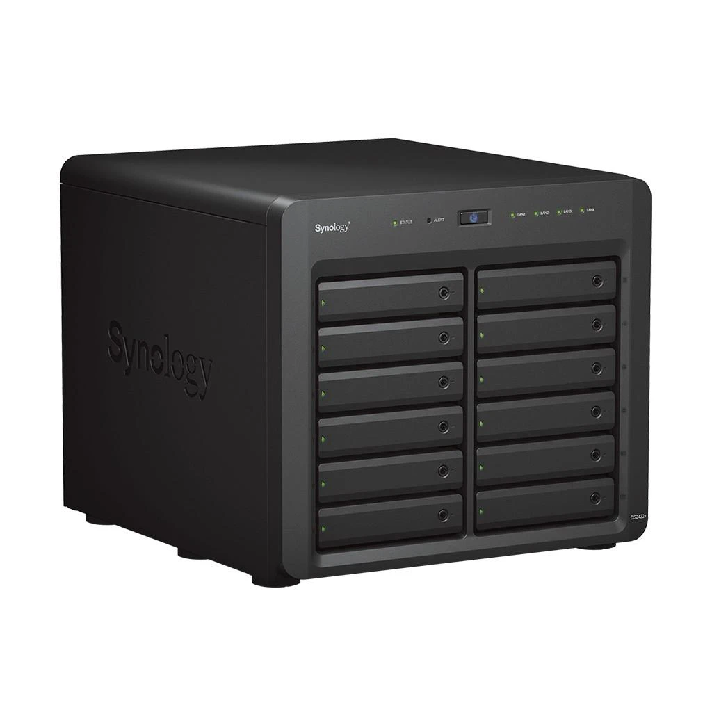 Serveris Synology Sinologija | Bokštas NAS | DS2422+ | Iki 12 HDD/SSD Hot-Swap | AMD Ryzen | „Ryzen V1500B Quad Core“ | Procesoriaus dažnis 2,2 GHz | 4 GB | DDR4