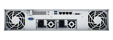 Serveris SYNOLOGY RS1221RP+ 8 skyrių NAS-Rackmount AMD Ryzen V1500B keturių branduolių 2,2 GHz 4GB DDR4 iki 32GB RJ-45 4x1GbE 2xUSB 3.2 1xeSATA