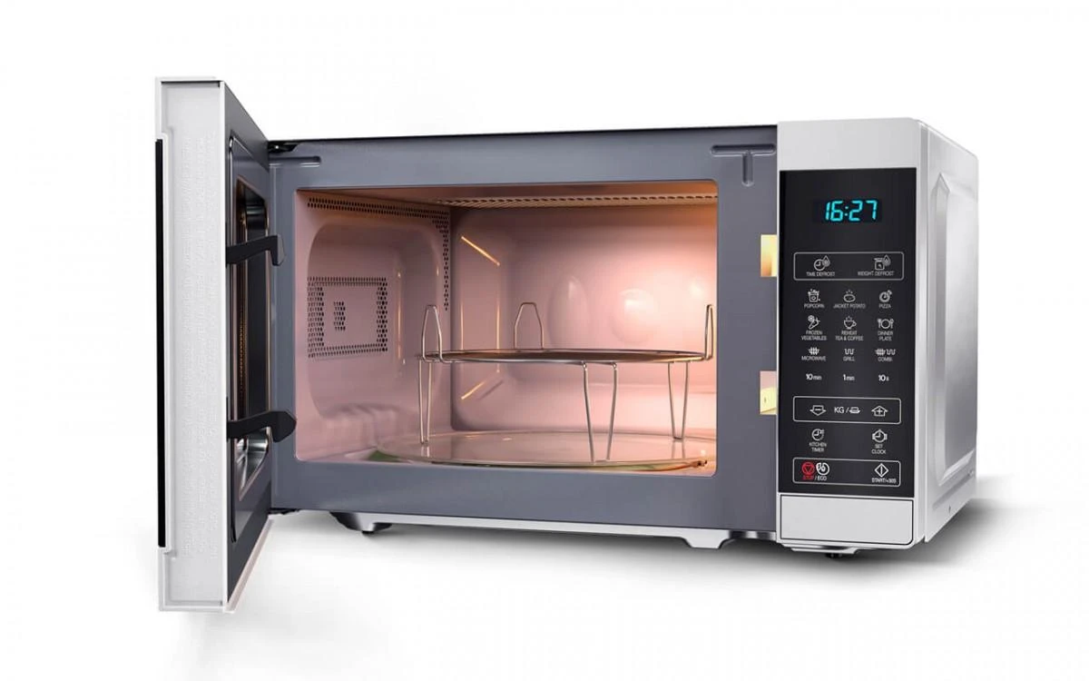 Sharp YC-MG02E-W mikrobangų krosnelė Stalviršis 20 L 800 W Mėlyna, Baltas